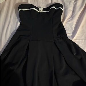 Ardene Black and White Strapless Dress
